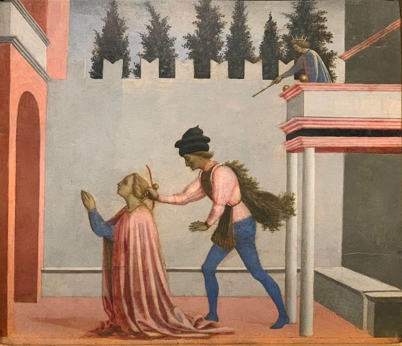 Domenico Veneziano, Το μαρτύριο της αγίας Λουκίας, Gemäldegalerie, Staatliche Museen, Βερολίνο.