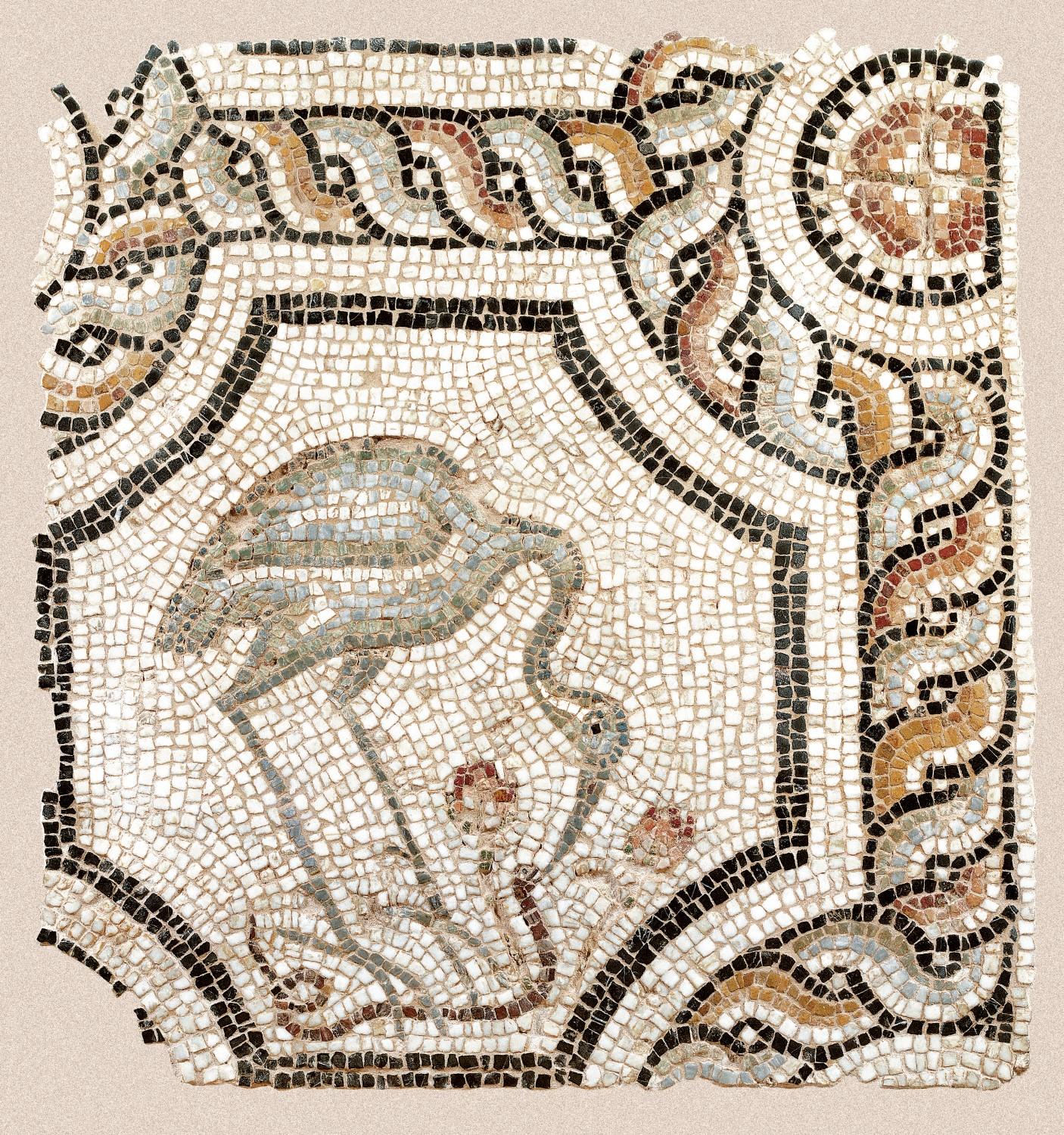 Tμήμα ψηφιδωτού δαπέδου από τη Βασιλική του Ιλισσού, Βυζαντινό και Χριστιανικό Μουσείο, Αθήνα.