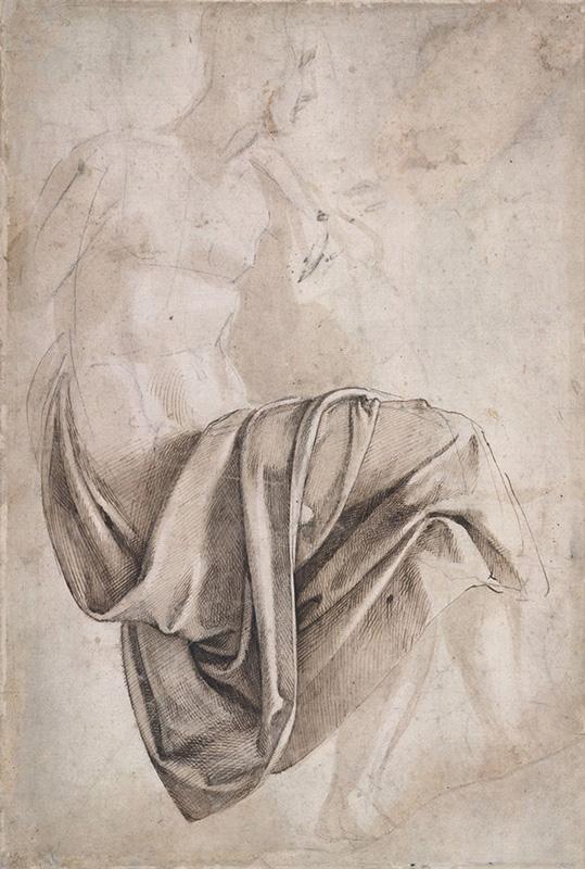 Michelangelo Buonarroti, Σπουδή πτυχολογίας για την Ερυθραία Σίβυλλα, Βρετανικό Μουσείο, Λονδίνο.