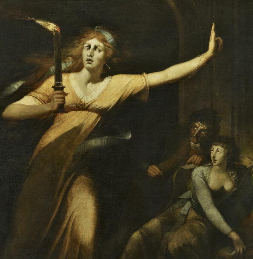Johann Heinrich Füssli, Η λαίδη Μάκβεθ υπνοβατεί (λεπτομέρεια), Musée du Louvre, Παρίσι.
