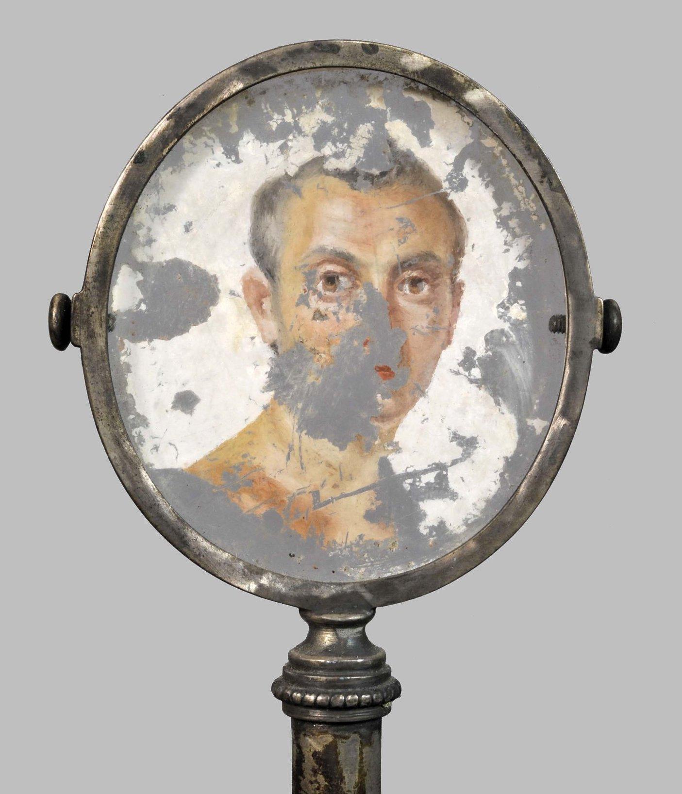 Πορτραίτο σε γυαλί από την Πομπηία, Αρχαιολογικό Μουσείο, Νάπολη.