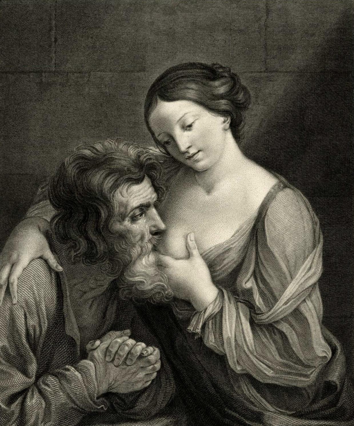 John Saunders (με βάση έργο αποδιδόμενο στον Guido Reni), Caritas romana (Κίμων και Πηρώ), The British Museum, Λονδίνο.