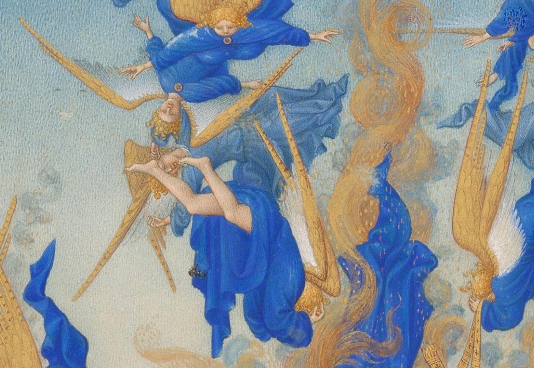 Η πτώση των αποστατών αγγέλων (λεπτομέρεια), Les Très riches heures du Duc de Berry, Musée Condé, Chantilly.