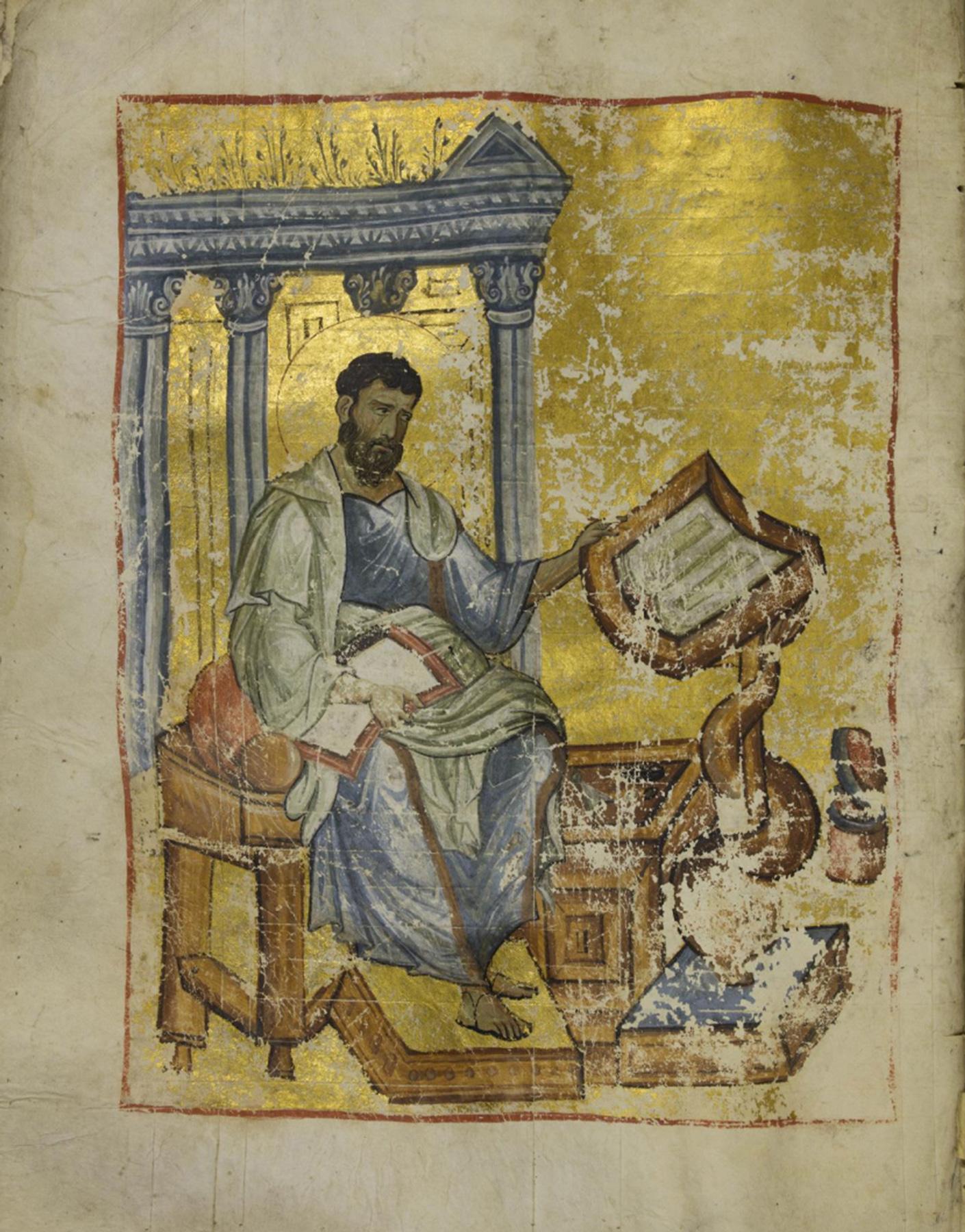 Ο ευαγγελιστής Μάρκος, Ευαγγελιστάριο ΕΒΕ 2645 (Ευαγγέλιο του Μελενίκου), Εθνική Βιβλιοθήκη της Ελλάδος, Καλλιθέα.