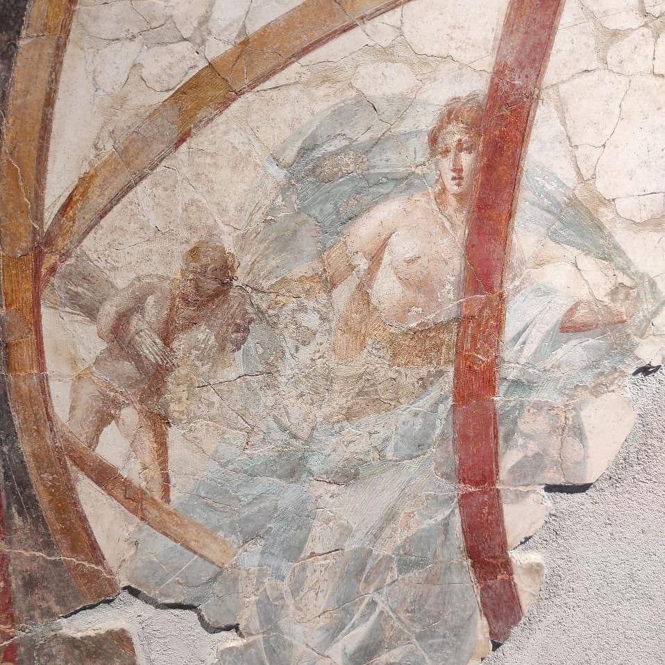 Η άνοιξη (λεπτομέρεια τοιχογραφίας της Επιπεδόσφαιρας από την έπαυλη San Marco των Σταβιών), Museo Archeologico di Stabia «Libero d’Orsi», Castellammare di Stabia.