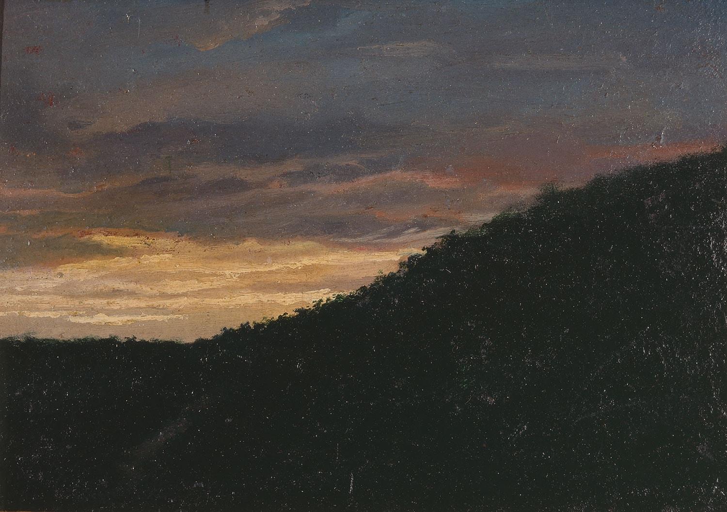 Giuseppe de Nittis, Ηλιοβασίλεμα στο λόφο, Pinacoteca Giuseppe de Nittis, Barletta.