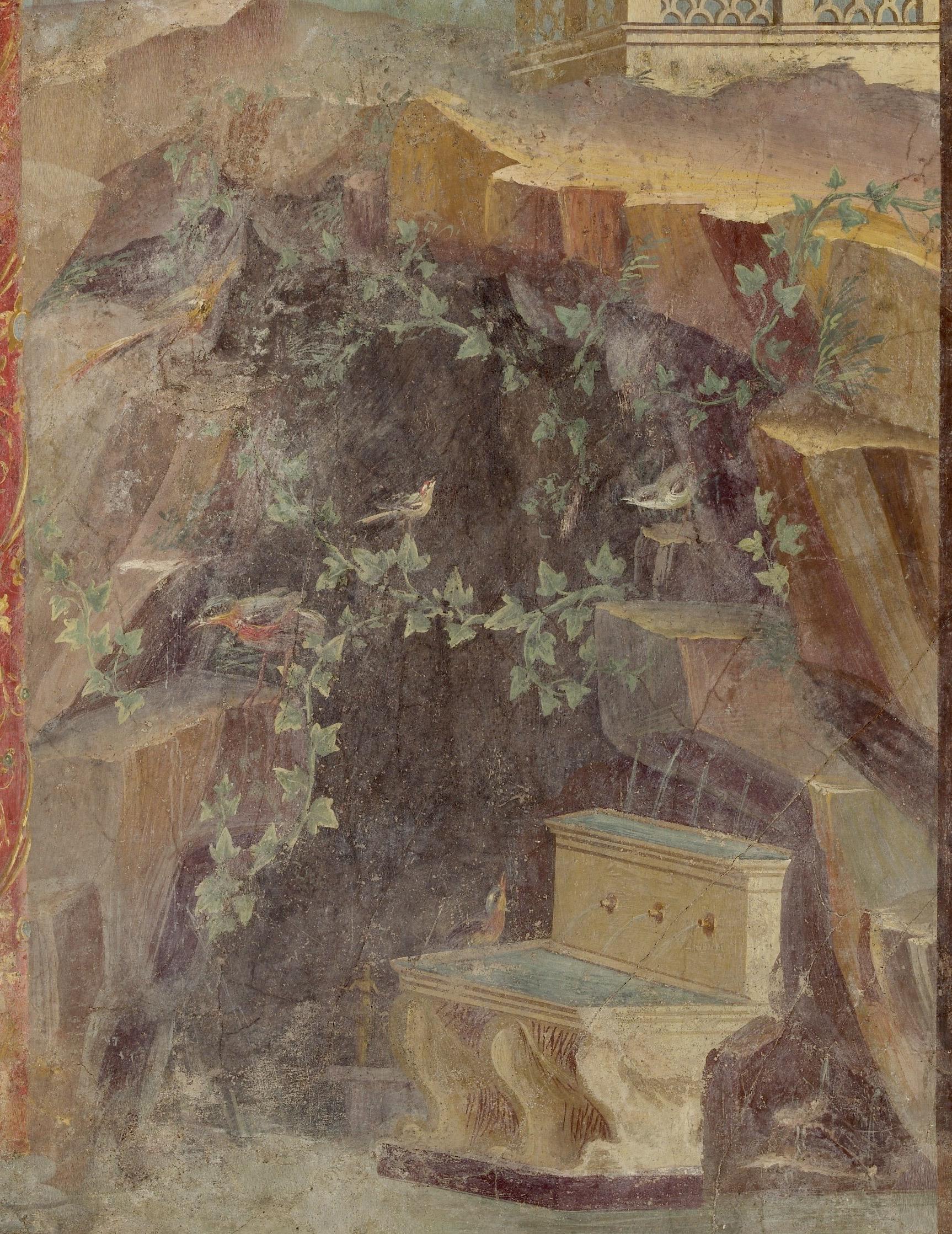Λεπτομέρεια τοιχογραφίας από την έπαυλη του P. Fannius Synistor στο Boscoreale, Metropolitan Museum of Art, Νέα Υόρκη.